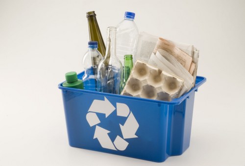 Business waste removal professionals in action