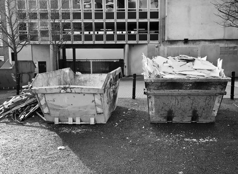 Office clearance team sorting items in Hackney workspace