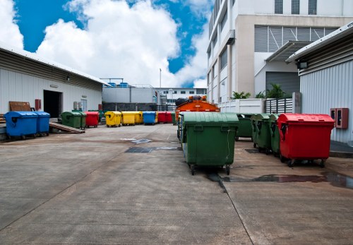 Workers sorting commercial waste into recycling streams